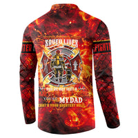 Firefighter Dad Button Sweatshirt a Hero in the Flames - a Light in Our Lives