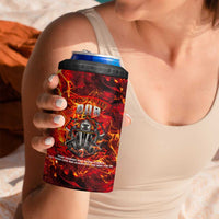 Firefighter Dad 4 in 1 Can Cooler Tumbler a Hero in the Flames - a Light in Our Lives