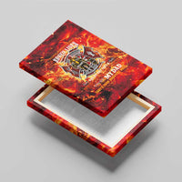 Firefighter Dad Canvas Wall Art a Hero in the Flames - a Light in Our Lives