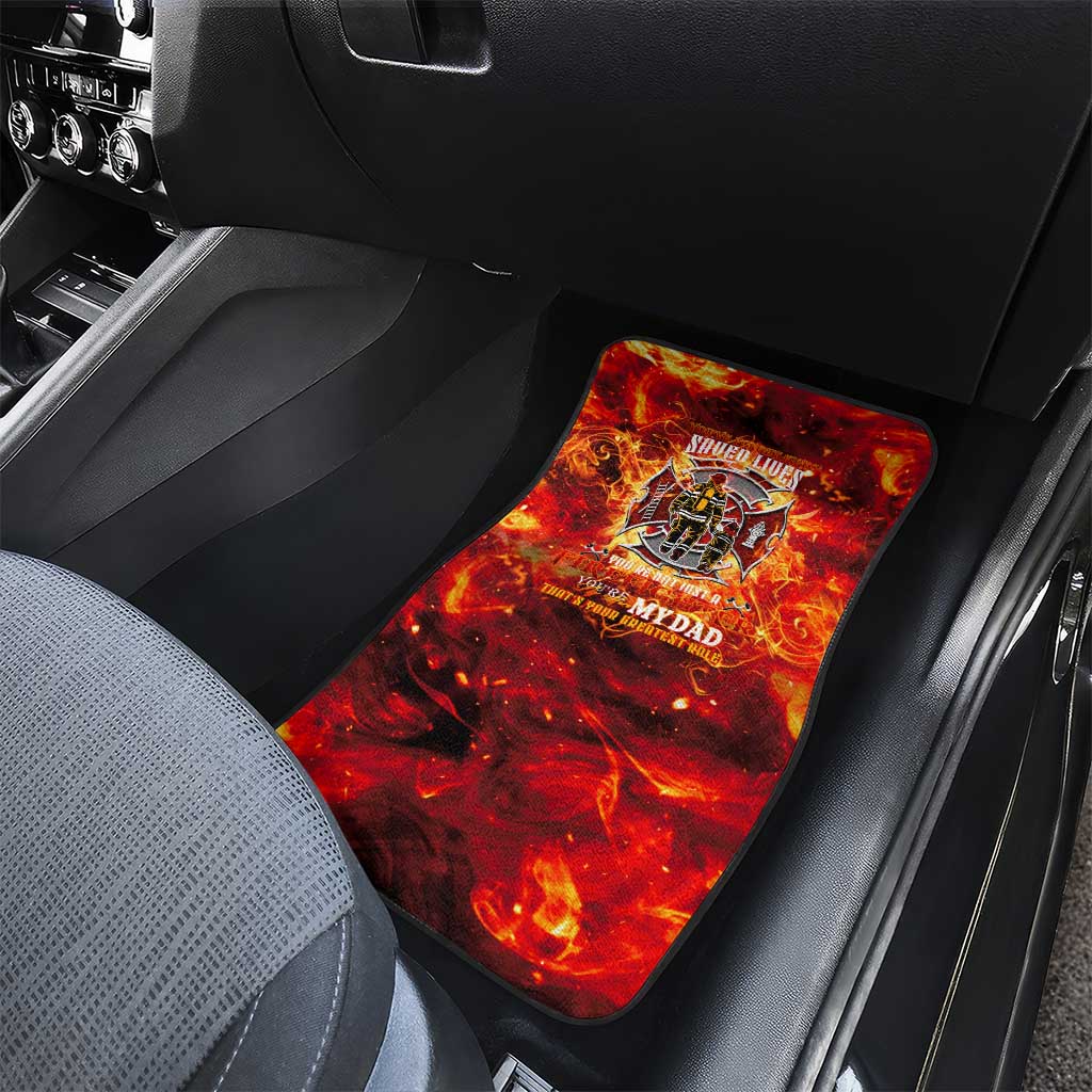 Firefighter Dad Car Mats a Hero in the Flames - a Light in Our Lives