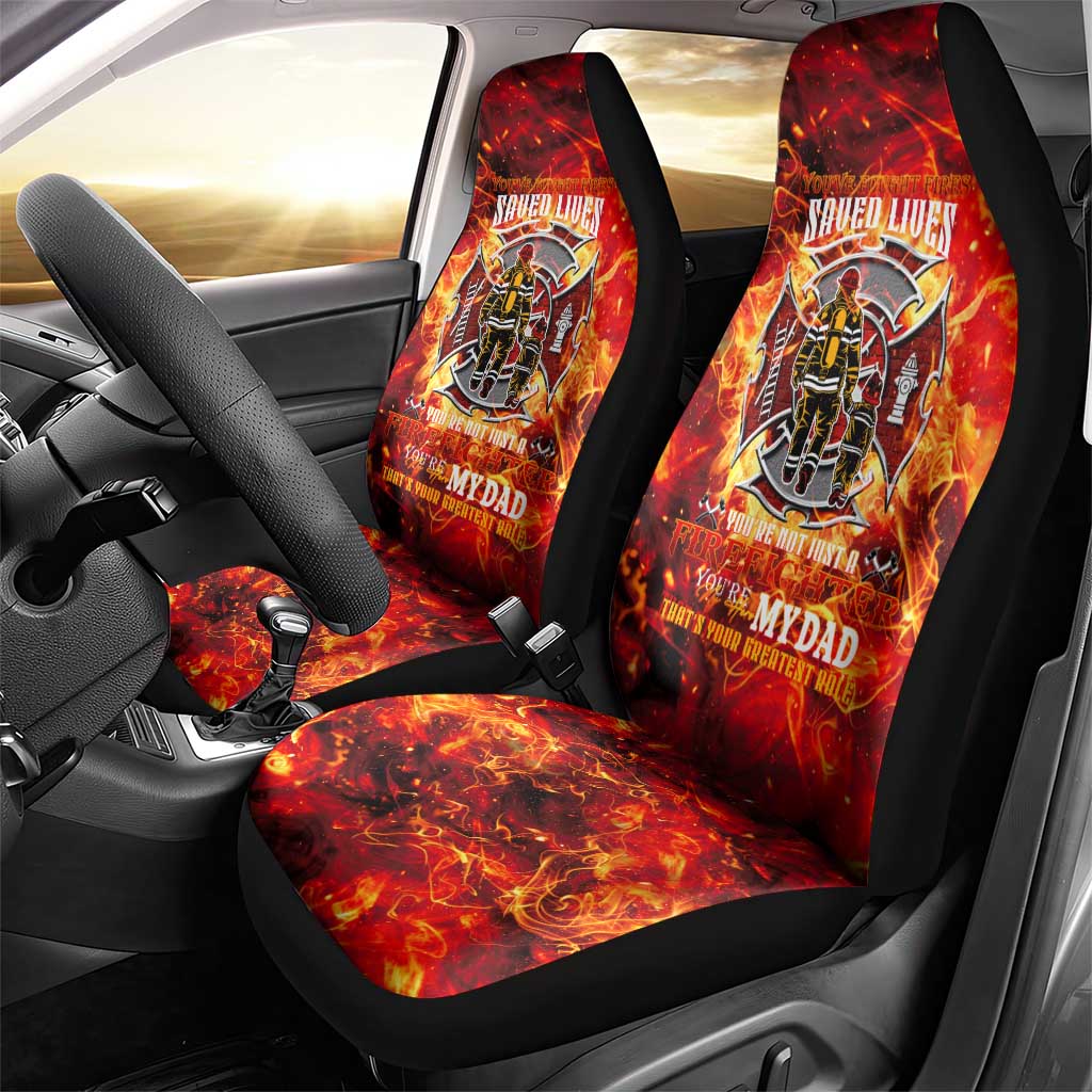 Firefighter Dad Car Seat Cover a Hero in the Flames - a Light in Our Lives