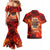 Firefighter Dad Couples Matching Mermaid Dress and Hawaiian Shirt a Hero in the Flames - a Light in Our Lives