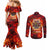 Firefighter Dad Couples Matching Mermaid Dress and Long Sleeve Button Shirt a Hero in the Flames - a Light in Our Lives