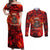Firefighter Dad Couples Matching Off Shoulder Maxi Dress and Long Sleeve Button Shirt a Hero in the Flames - a Light in Our Lives