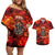 Firefighter Dad Couples Matching Off Shoulder Short Dress and Hawaiian Shirt a Hero in the Flames - a Light in Our Lives