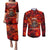 Firefighter Dad Couples Matching Puletasi and Long Sleeve Button Shirt a Hero in the Flames - a Light in Our Lives