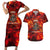 Firefighter Dad Couples Matching Short Sleeve Bodycon Dress and Hawaiian Shirt a Hero in the Flames - a Light in Our Lives