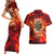 Firefighter Dad Couples Matching Short Sleeve Bodycon Dress and Hawaiian Shirt a Hero in the Flames - a Light in Our Lives