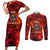 Firefighter Dad Couples Matching Short Sleeve Bodycon Dress and Long Sleeve Button Shirt a Hero in the Flames - a Light in Our Lives