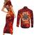 Firefighter Dad Couples Matching Short Sleeve Bodycon Dress and Long Sleeve Button Shirt a Hero in the Flames - a Light in Our Lives