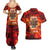 Firefighter Dad Couples Matching Summer Maxi Dress and Hawaiian Shirt a Hero in the Flames - a Light in Our Lives