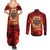 Firefighter Dad Couples Matching Summer Maxi Dress and Long Sleeve Button Shirt a Hero in the Flames - a Light in Our Lives