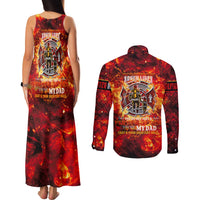 Firefighter Dad Couples Matching Tank Maxi Dress and Long Sleeve Button Shirt a Hero in the Flames - a Light in Our Lives