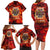 Firefighter Dad Family Matching Long Sleeve Bodycon Dress and Hawaiian Shirt a Hero in the Flames - a Light in Our Lives