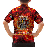 Firefighter Dad Family Matching Mermaid Dress and Hawaiian Shirt a Hero in the Flames - a Light in Our Lives