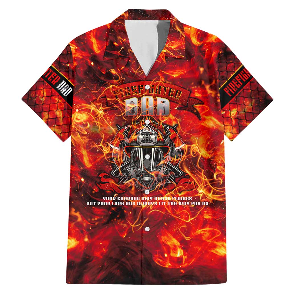 Firefighter Dad Family Matching Mermaid Dress and Hawaiian Shirt a Hero in the Flames - a Light in Our Lives
