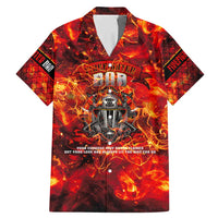 Firefighter Dad Family Matching Mermaid Dress and Hawaiian Shirt a Hero in the Flames - a Light in Our Lives