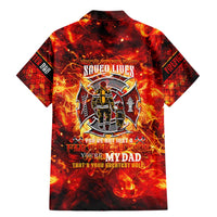 Firefighter Dad Family Matching Mermaid Dress and Hawaiian Shirt a Hero in the Flames - a Light in Our Lives