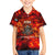 Firefighter Dad Family Matching Off The Shoulder Long Sleeve Dress and Hawaiian Shirt a Hero in the Flames - a Light in Our Lives