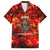 Firefighter Dad Family Matching Off Shoulder Short Dress and Hawaiian Shirt a Hero in the Flames - a Light in Our Lives