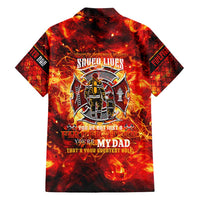 Firefighter Dad Family Matching Puletasi and Hawaiian Shirt a Hero in the Flames - a Light in Our Lives