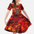 Firefighter Dad Family Matching Short Sleeve Bodycon Dress and Hawaiian Shirt a Hero in the Flames - a Light in Our Lives