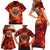 Firefighter Dad Family Matching Short Sleeve Bodycon Dress and Hawaiian Shirt a Hero in the Flames - a Light in Our Lives