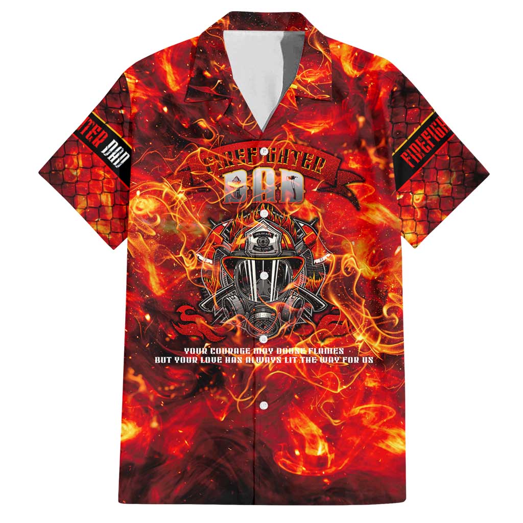 Firefighter Dad Family Matching Summer Maxi Dress and Hawaiian Shirt a Hero in the Flames - a Light in Our Lives