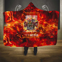 Firefighter Dad Hooded Blanket a Hero in the Flames - a Light in Our Lives