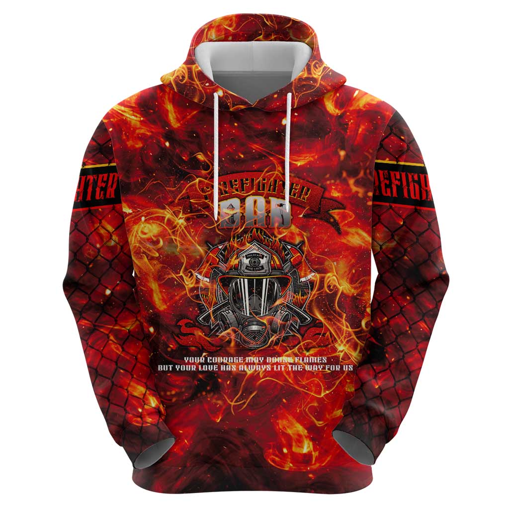 Firefighter Dad Hoodie a Hero in the Flames - a Light in Our Lives