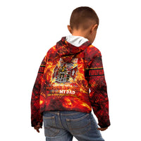 Firefighter Dad Kid Hoodie a Hero in the Flames - a Light in Our Lives