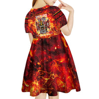 Firefighter Dad Kid Short Sleeve Dress a Hero in the Flames - a Light in Our Lives
