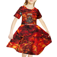 Firefighter Dad Kid Short Sleeve Dress a Hero in the Flames - a Light in Our Lives