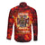 Firefighter Dad Long Sleeve Button Shirt a Hero in the Flames - a Light in Our Lives