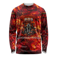 Firefighter Dad Long Sleeve Shirt a Hero in the Flames - a Light in Our Lives
