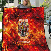 Firefighter Dad Quilt a Hero in the Flames - a Light in Our Lives