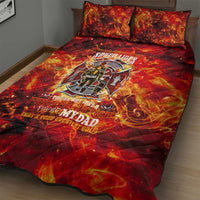 Firefighter Dad Quilt Bed Set a Hero in the Flames - a Light in Our Lives