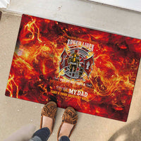 Firefighter Dad Rubber Doormat a Hero in the Flames - a Light in Our Lives