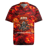 Firefighter Dad Rugby Jersey a Hero in the Flames - a Light in Our Lives