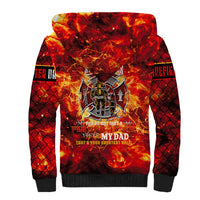 Firefighter Dad Sherpa Hoodie a Hero in the Flames - a Light in Our Lives