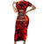 Firefighter Dad Short Sleeve Bodycon Dress a Hero in the Flames - a Light in Our Lives