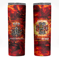 Firefighter Dad Skinny Tumbler a Hero in the Flames - a Light in Our Lives