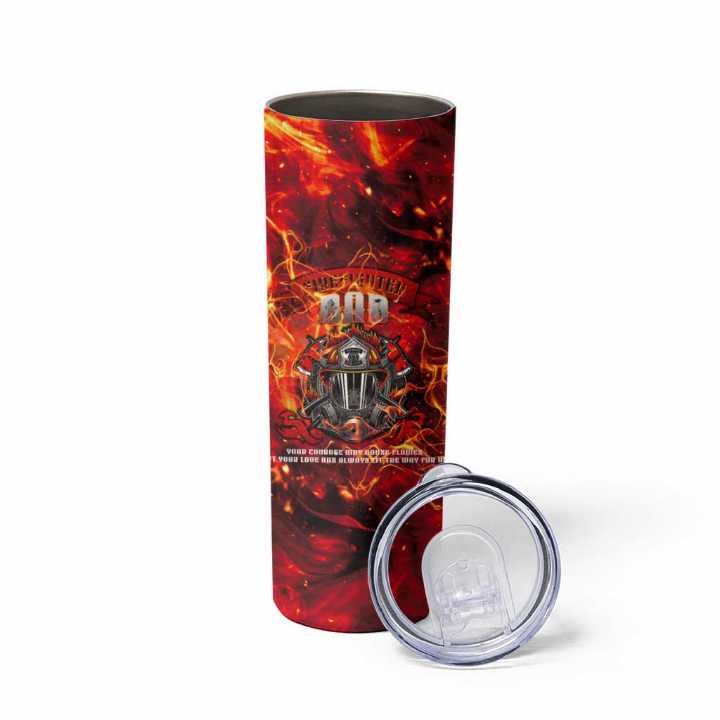 Firefighter Dad Skinny Tumbler a Hero in the Flames - a Light in Our Lives
