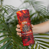 Firefighter Dad Skinny Tumbler a Hero in the Flames - a Light in Our Lives