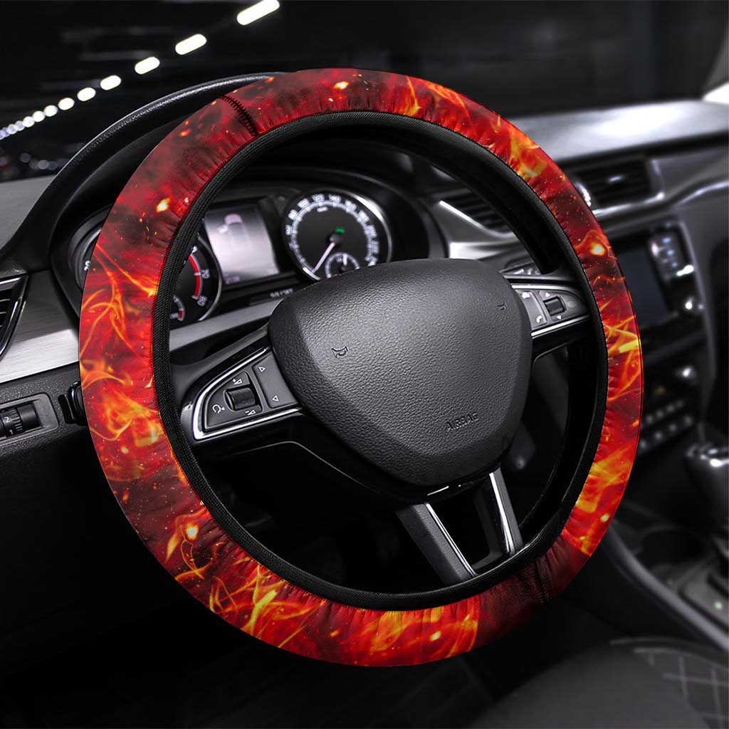 Firefighter Dad Steering Wheel Cover a Hero in the Flames - a Light in Our Lives
