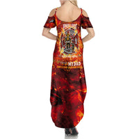Firefighter Dad Summer Maxi Dress a Hero in the Flames - a Light in Our Lives