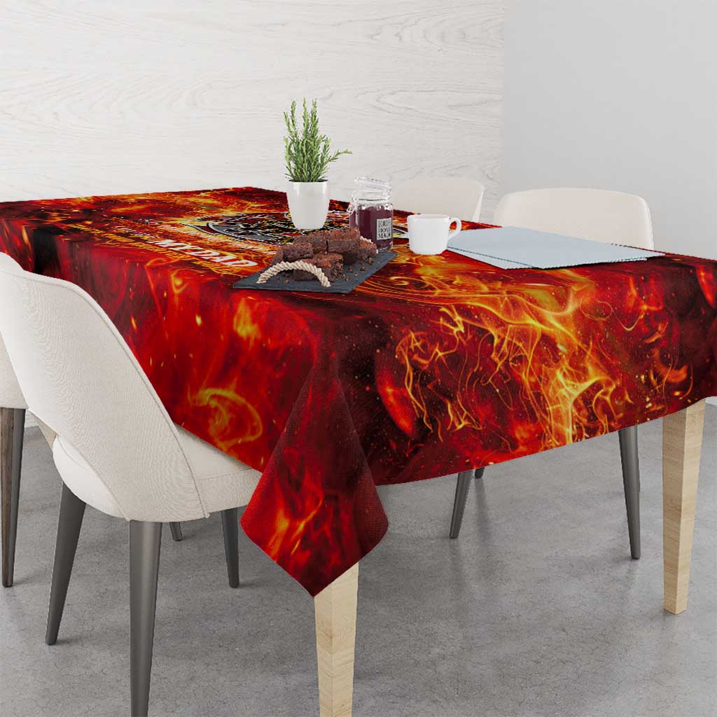 Firefighter Dad Tablecloth a Hero in the Flames - a Light in Our Lives