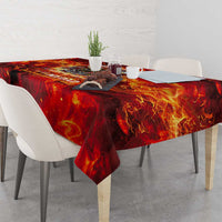 Firefighter Dad Tablecloth a Hero in the Flames - a Light in Our Lives