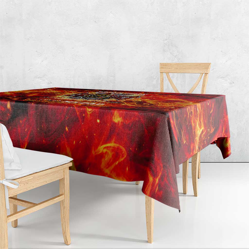 Firefighter Dad Tablecloth a Hero in the Flames - a Light in Our Lives