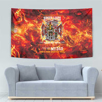 Firefighter Dad Tapestry a Hero in the Flames - a Light in Our Lives